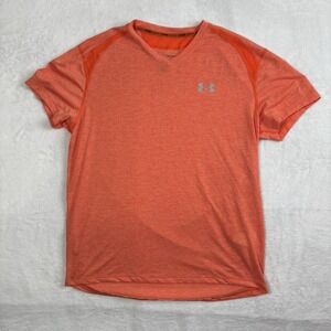 Under Armour The Streaker Tee Orange V-Neck‎ Short Sleeve Active Top Men's Large